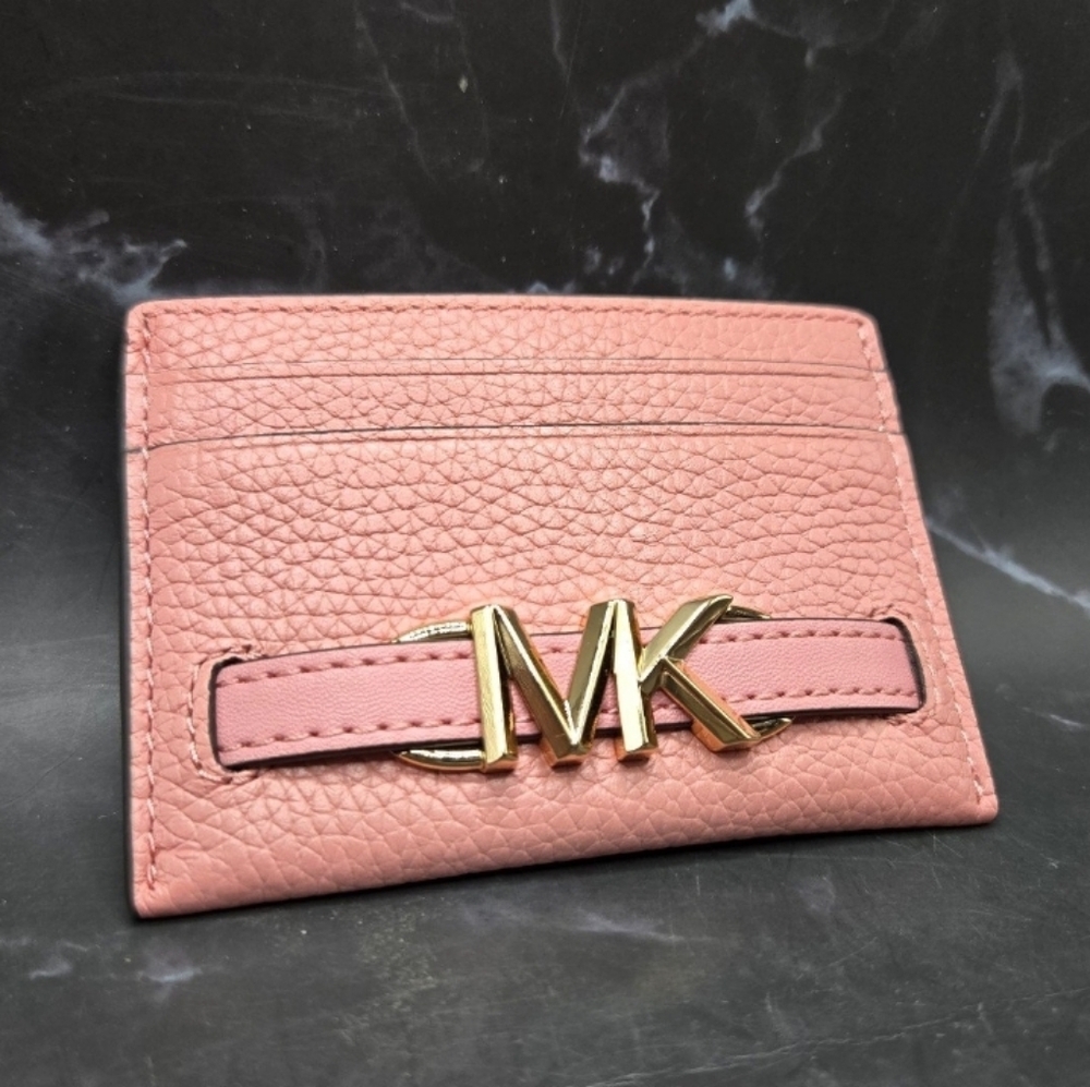 NWT Michael Kors Primrose Pebbled Leather Cardholder